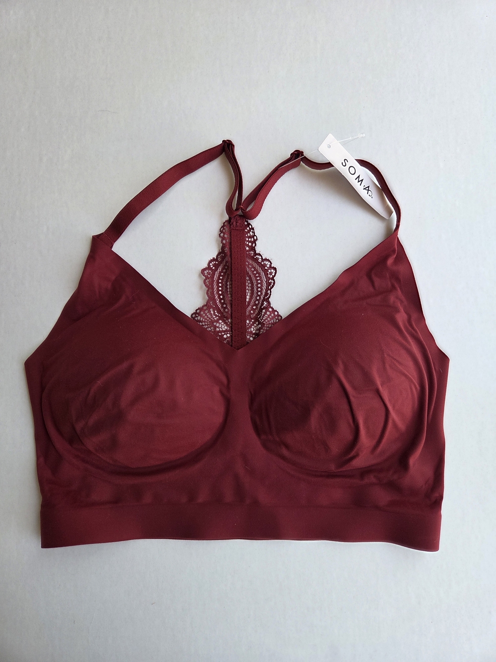 NWT Soma Enbliss Racerback Lace Bralette Large
